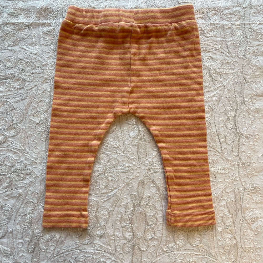 VGUC Kate Quinn Sunset Colors Striped Classic Straight Leg Leggings - Sz 6-12M